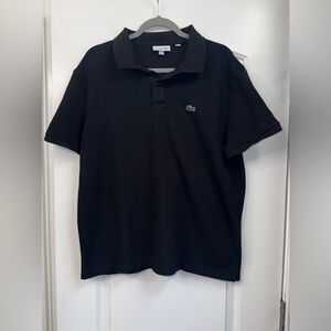 Lacoste Men’s Black slim fit short polo sleeve shirt